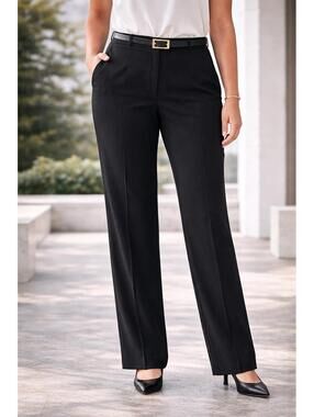 Lafayette 148 Black Wool Pants Size 14 Tailored